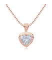 Beautiful Crystal Heart Silver Necklaces SPE-3871